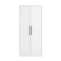 Prepac - Cabinet de rangement Premium Home 72 po avec portes, cabinet de garde-manger avec 5 étagères - Blanc-L'armoire d'appoint séduisante est à la fois fonctionnelle et élégante : l'armoire de rangement haute est dotée d'un élégant design de porte shaker avec des poignées carrées en métal, le tout dans une finition blanc pur