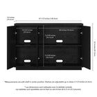 Hudson&Canal - Table buffet Alston 48" L - Grain noir-Dimensions du produit : 14" L x 47,5" l x 32" H