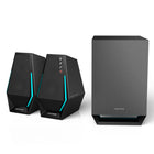 Hecate by Edifier - G1500 Max Système d'enceintes multimédia Bluetooth avec effets lumineux RGB et caisson de basses - Noir-Deux haut-parleurs large bande de 2,5 pouces dans chaque satellite produisent des aigus clairs et des médiums riches