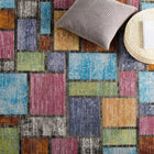 Modway - Success Mosaïque géométrique abstraite de Nyssa Tapis 4 pi l x 6 pi L - Multicolore-Protégez les planchers contre le passage des piétons / du mobilier