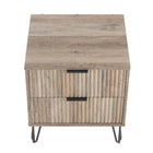 Manhattan Comfort - Table de nuit moderne DUMBO 51 cm à 2 tiroirs - Gris rustique-Garantie limitée du fabricant de 30 jours