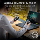 Razer - KISHI V3 PRO TG Manette Gaming-Jouez à ce que vous voulez, où que vous soyez: Prenez en charge le jeu à distance à partir du nuage ou de votre appareil. Utilisez la manette pour jouer aux plus grandes sorties sur PC et sur console directement sur votre téléphone. Grâce à la prise en charge des principales applications de diffusion en continu de jeux, profitez de la flexibilité de jouer depuis le nuage ou depuis votre PC ou console (du matériel et des services tiers peuvent être nécessaires)