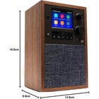 Grace Digital Mondo Elite Alto Smart Internet Radio avec haut-parleur accessoire - Bluetooth - Walnut-Jusqu’à 7 alarmes de volume progressives individuelles; réveillez l’une des 8 alarmes, n’importe lequel de vos préréglages de 100 stations ou de votre clé USB