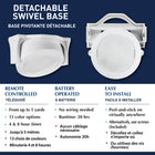 Bell+Howell - Barre lumineuse LED sous armoire à piles avec télécommande - 2,95 po - Paquet de 3-5