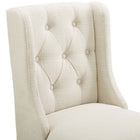 Modway - Baronet Bouton à touffe Tissu rembourré Tabouret de comptoir - Beige-Capacité de poids du tabouret de bar : 500 lb