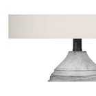 Monarch Specialties - Luminaire - 27 po H Lampe De Table - Résine Grise - Abat-Jour Ivoire / Crème - Moderne-Dimensions assemblées : 15 po L x 15 po P x 27 po H. base : 7 po L x 7 po P x 15 po H. abat-jour : 15 po L x 15 po P x 10 po H