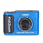 VTech - KidiZoom Creator Cam Ultra Caméra numérique pour enfants - Bilingue anglais/français-Utilise des gestes de la main pour faire apparaître plus de 40 animations à l’écran, sers-toi des outils de créativité pour réaliser des vidéos amusantes avec des effets comme l’image inversée ou l’effet miniature.