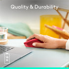 Logitech - M280 souris sans fil - Rouge-Polyvalente: la souris sans fil M280 est compatible avec Windows, Mac, ChromeOS et Linux	