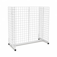 Wamaco - Kit de base pour gondole avec Quatre panneaux grillagés 2 x 5 pieds - Blanc-Kit tout-en-un - Inutile de chercher quelles pièces de grille s'assemblent entre elles, car une fois monté, ce kit constitue un présentoir gondole fonctionnel.
