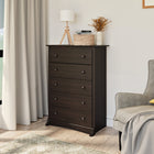 PrepacMC – Commode à 5 tiroirs Fremont, 45 1/4 po, espresso-Dimensions : 45 1/4 haut. x 31 1/2 larg. x 16 prof. (po)