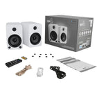 Kanto – Haut-parleurs étagères amplifiés YU4 avec Bluetooth et pré-ampli phono, blanc mat-Les haut-parleurs Kevlar de 4 po et les haut-parleurs d'aigus à dôme en soie de 1 po offrent des aigus cristallins et des médiums équilibrés à merveille