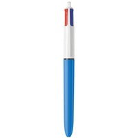 BIC - Stylo à bille 4 couleurs - Rétractable - 1,0 mm - Assorti - Paquet de 12-Une douzaine de stylos à bille rétractables BIC 4 couleurs originaux