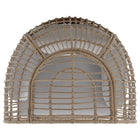 Manhattan Comfort - Fauteuil œuf autoportant moderne Spezia 33,46" pour patio, beige et gris-16,53 po L x 33,46 po l x 59,76 po H