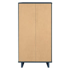 Manhattan Comfort - Granville commode moderne haute et étroite 23,62" - bleu minuit-Garantie limitée du fabricant de 30 jours