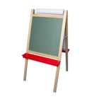 Crestline - Chevalet magnétique de luxe avec rouleau de papier - tableau noir vert/tableau effaçable à sec blanc - 122 cm (h.) x 61 cm (l)-Double charnière pour plus de stabilité sur le dessus, deux plateaux robustes et des pieds en acier robustes.