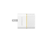 Otterbox - Chargeur Mural à Charge Rapide Premium USB-C - Blanc-Le chargeur mural comporte des broches pliables pour un design compact