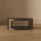 Manhattan Comfort - Table basse ronde contemporaine Alure 36" - Noyer-Assemblage à domicile requis Tout le matériel inclus