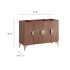 Modway - Daylight 48" Armoire de lavabo compatible avec un seul lavabo (non inclus) - Noyer-8