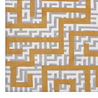 Modway - Nahia Labyrinthe géométrique Tapis de comédie 8 pi l x 10 pi L - Ivoire gris clair et jaune banane-Microfibre 100% polyester