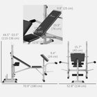 Soozier - Banc de musculation réglable avec support à squat, gris-Siège et dossier rembourrés pour plus de confort 