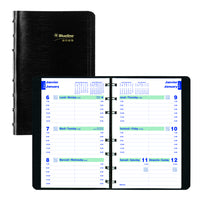 Blueline - 2025 Agenda hebdomadaire - 8 po x 5 po - Noir - Bilingue-L'avenir de la planification est ici. Blueline est fier de présenter l'application de rappels Blueline inkLink qui relie votre agenda à votre téléphone. Restez organisé comme jamais auparavant grâce à nos agendas Blueline et la technologie du Code QR. Priorisez des rappels, recevez des notifications, prennez des notes et dressez des listes de tâches. Disponible dès maintenant sur App Store et Google Play