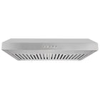 Vesta - Sous-armoire Hottes de cuisine Chicago 24 po, argent-Puissance d'aspiration de 750 pi3/min avec commandes faciles