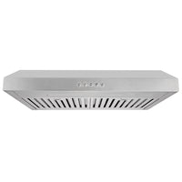 Vesta - Sous-armoire Hottes de cuisine Chicago 24 po, argent-Puissance d'aspiration de 750 pi3/min avec commandes faciles