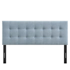 Modway - Emily Tissu tapis Tête de lit pleine grandeur, Bleu ciel-Assemblée requise