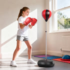 Soozier - Ensemble de ballon de boxe d’entraînement avec gants-Brûle des calories et réduit le stress 