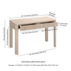 Hudson&Canal - Bureau Mendoza 48'' - Aulne Blanc-8