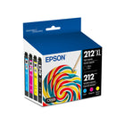 Epson - Cartouches d’encre T212 - Noir Grande Capacité/Couleur standard CMJ-Textes nets et couleurs brillantes pour des impressions de grande qualité, encre à séchage rapide