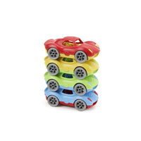 Green Toys - Voitures de Course Empilables - Bleu-Fabriqué à partir de plastique 100 % recyclé