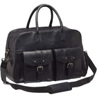 Mancini - Sac de Voyage Buffalo Classique - 20.25po x 12po x 12.75po - Noir-Plusieurs poches frontales