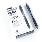 Pentel - EnerGel-X Rétractable Stylo à Encre Gel - 0,5mm Pointe aiguille - Encre Noir - 12 Paque-Prise caoutchoutée permet un grand confort d’écriture et un meilleur contrôle.