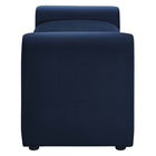 Modway - Waverly Performance Velvet Banc - Bleu Minuit-Coussinets de pied ajustables non marqués