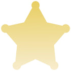 JAM Paper - Rouleaux d'étiquettes standard - étoile de shérif - 2 3/4 x 2 3/4 - feuille dorée mate - 125 étiquettes/rouleau-Taille : Sheriff Star (2 3/4 x 2 3/4 pouces) | Les étiquettes imprimables sont faciles à créer et à personnaliser.