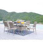 Manhattan Comfort - Table de salle à manger d'extérieur moderne Genoa 160 cm - Tressage couleur naturel tan-Option à assortir avec les chaises de patio Manhattan Comfort