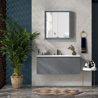 Kleankin - Armoire de salle de bain à miroir murale avec deux portes - blanc-4 charnières en alliage facilitent l’ouverture et la fermeture des portes 