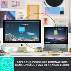 Logitech - MX Keys Mini Minimaliste Clavier Sans Fil Illuminé - USB-C - Noir-Rechargeable USB-C : MX Keys Mini clavier bluetooth reste chargé jusqu'à 10 jours avec une batterie chargée complètement et jusqu'à 5 mois avec le rétroéclairage éteint