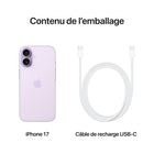 Apple - iPhone 17 - 512 Go - Lavande - Bell et Virgin Plus-CONÇU POUR APPLE INTELLIGENCE - Personnel, privé, puissant. Écrivez, exprimez-vous et faites-en plus sans effort