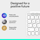 Logitech - Keys-To-Go 2, clavier sans fil portable pour iPad avec protection intégrée - Pale Grey -Largeur de touche de 18 mm, Touches à microcharnières avec course de 1 mm