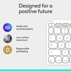 Logitech - Keys-To-Go 2, clavier sans fil portable pour iPad avec protection intégrée - Pale Grey -Largeur de touche de 18 mm, Touches à microcharnières avec course de 1 mm