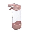 b.box - Bouteille Tritan Sport à Bec - 600ml - Écrasé de Rose (Blush Crush)-Bec en silicone à flux facile et couvercle rabattable gardent l’hygiène et la simplicité