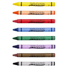 Prang - Crayons - taille standard - couleurs assorties - paquet de 8-Les crayons à base de pigments intenses offre des couleurs vives et une application lisse