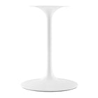 Modway - Lippa Rond de 36 po Bois Table à manger, Blanc-Tampon feutre non marquant