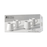 Maxwell & Williams - Sala Blanc Lot de 4 Mugs - 375mL-Va au micro-ondes