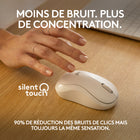 Logitech - M240 Silent Souris sans fil - Blanc cassé-Autonomie de la batterie de 18 mois avec mise en veille automatique, donc vous passez plus de temps entre les changements de batterie
