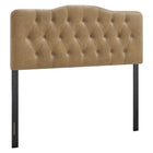 Modway - Annabel Imitation cuir Tête de lit Queen, Grillé-Rembourrage en faux cuir