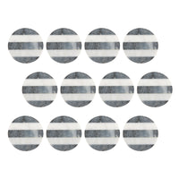 Maxwell & Williams - Collectif de Sous-verre Ronde Gris Anthracite/Blanc Marbre Sous-verre - Paquet de 12-Fabriqué en céramique résistant à la chaleur