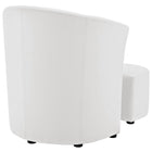 Modway - Divulge Fauteuil et ottoman - Blanc-Capacité de poids - 330 lb